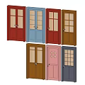 Stylish Double Doors in Various Colors and Glass Panel Designs for Home