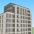 Modern High Rise Apartment Building With Light Exterior Multiple Windows And Entrance Area