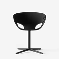 Modern Black Office Chair With Sleek Design Cross Base Displayed From Multiple Angles 3d model