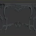 Elegant Classical Dining Table With Intricate Carved Legs And Ornate Design