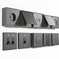 Switch panel socket switch socket bull 3d model