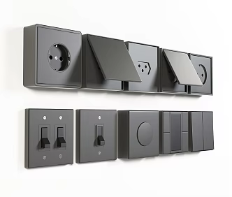 Switch panel socket switch socket bull 3d model