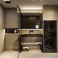Modern Kitchen Interior With Dark Cabinetry Island Counter And Dining Chairs