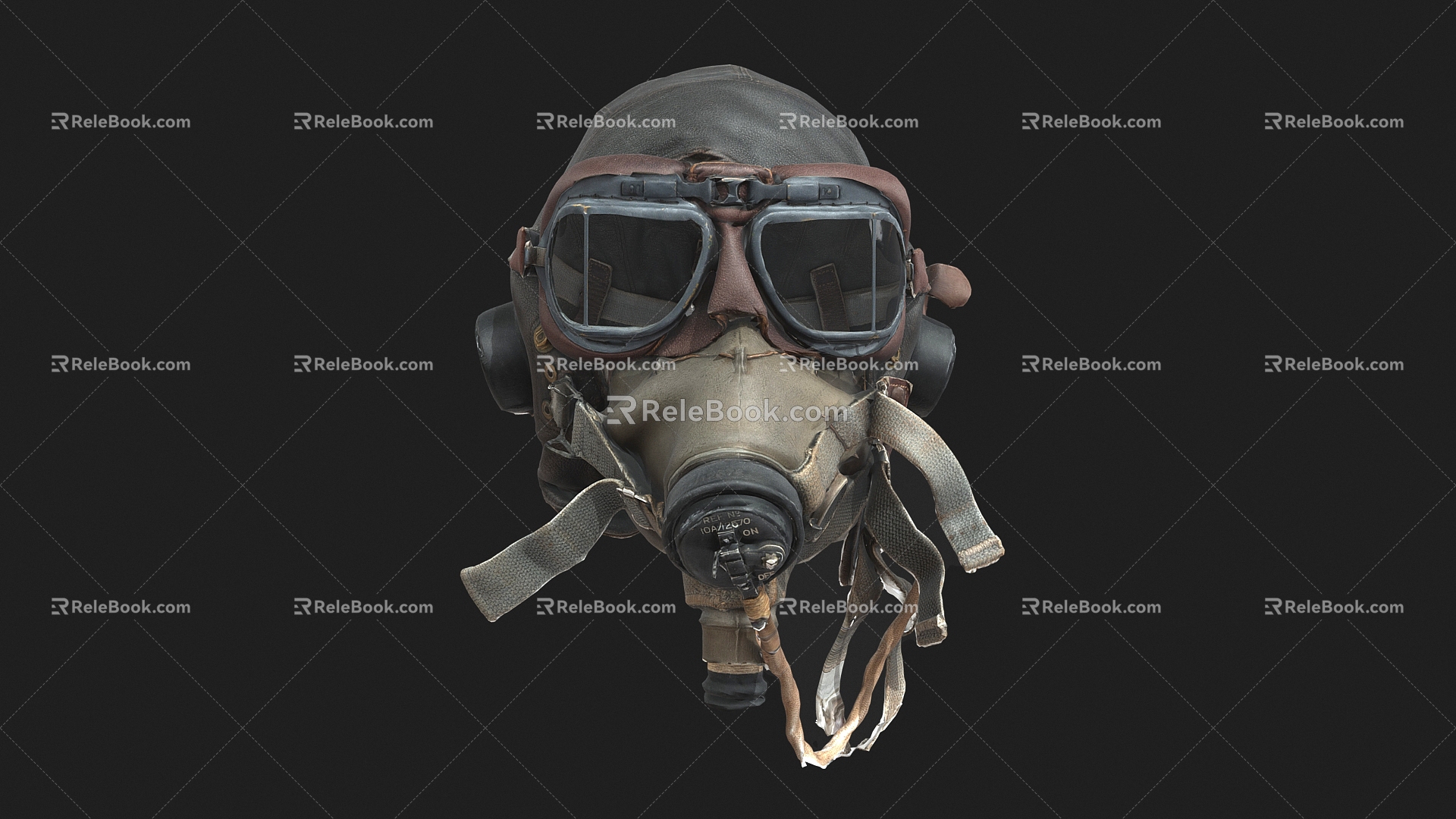 Flight Helmet Gas Mask Helmet Mask Gas Mask Gas Mask Gas Tank model