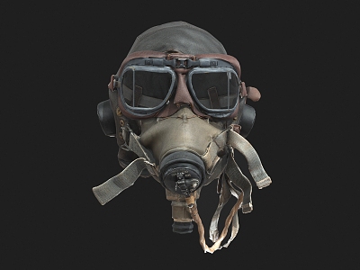 Flight Helmet Gas Mask Helmet Mask Gas Mask Gas Mask Gas Tank model