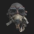 Flight Helmet Gas Mask Helmet Mask Gas Mask Gas Mask Gas Tank 3d model