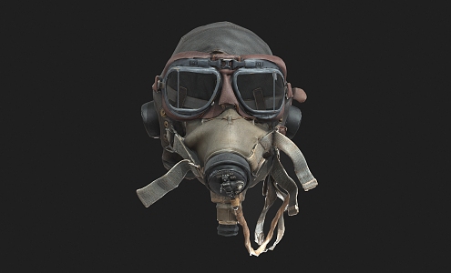 Flight Helmet Gas Mask Helmet Mask Gas Mask Gas Mask Gas Tank 3d model