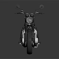 Classic Vintage Motorcycle With Round Headlight Single Seat And Sleek Body Lines