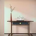 New Chinese Style Duan Jing Desk Entrance Desk Duan Jing Desk 3d model