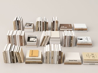 Modern Books Book Portfolio 3d model