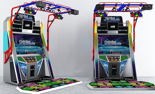 Modern game machine amusement equipment 3d model