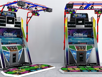 Modern game machine amusement equipment 3d model