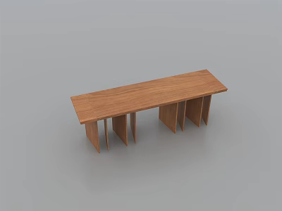 Modern Wooden Console Table With Rectangular Top And Sleek Design For Interior Decor 3d model