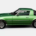 Green Classic Sports Car With Two Door Design And Sleek Exterior Look