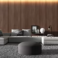 Modern Sofa Coffee Table Combination Corner Sofa Coffee Table Sofa Pier 3d model