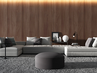 Modern Sofa Coffee Table Combination Corner Sofa Coffee Table Sofa Pier 3d model