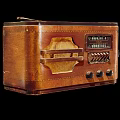Vintage Wooden Radio Speaker With Classic Knobs Dial And Retro Design Elements 3d model