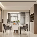 Contemporary Living Dining Room Interior With Beige Sofa Coffee Table And Artwork