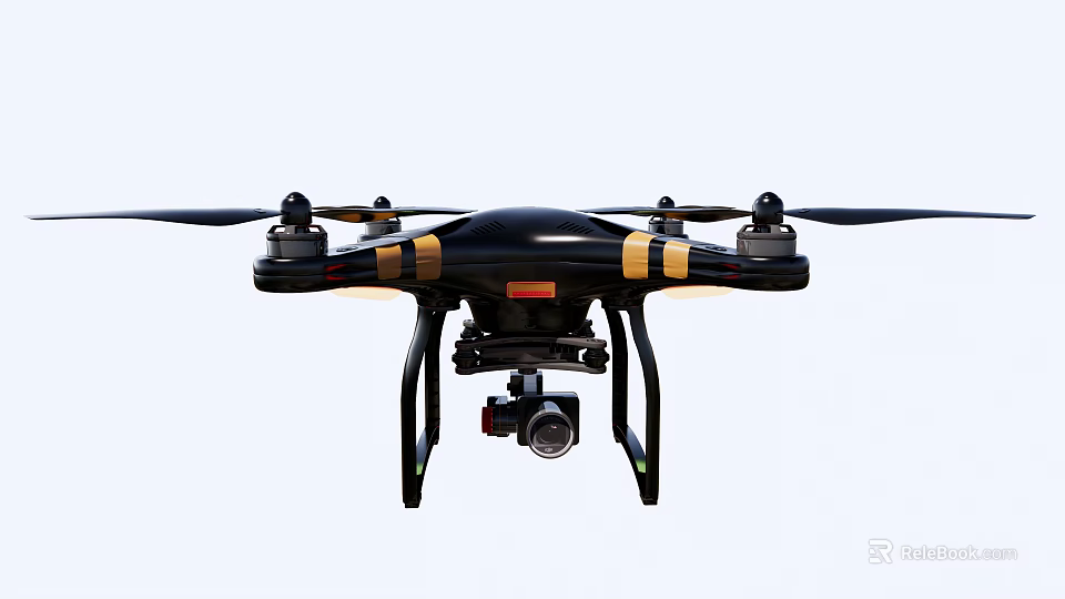 Smart Machine Drone Featuring HD Camera For Aerial Photography And Monitoring 3d model 