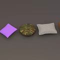 Colorful Decorative Floor Cushions With Purple Camouflage Gray And Woven Textures