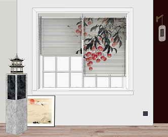New Chinese-style Venetian Blinds 3d model