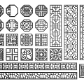 new chinese style openwork window openwork window grilles pane 3d model