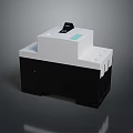 Electrical Circuit Breaker With White Black Housing Black Switch And Green Indicator