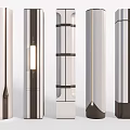 Modern Decorative Columns Featuring Sleek Designs Various Styles And Metallic Finishes 3d model