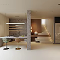 Modern Basement Home Gym Interior With Fitness Equipment Plants And Mirrors