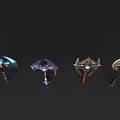 Magic Eye Tomahawk Magic Tomahawk Magic Warhammer Game Tomahawk Weapon Cold Weapon Orc Axe 3d model
