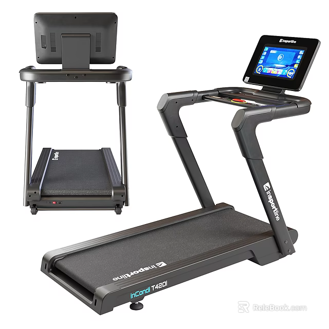 Star Trac Treadmill With Modern Design LCD Display And Running Belt 3d model 