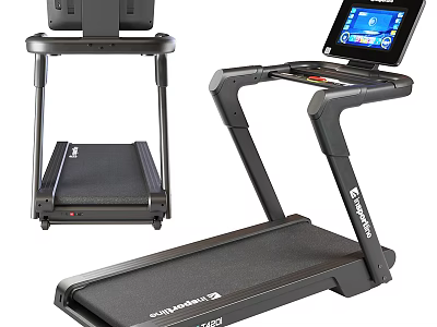 Star Trac Treadmill With Modern Design LCD Display And Running Belt 3d model