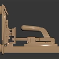 Golden Metal Mechanical Equipment With Intricate Detailed Structural Components And Design