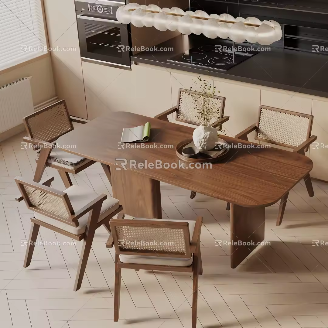 Modern dining table 3d model