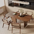 Modern dining table 3d model