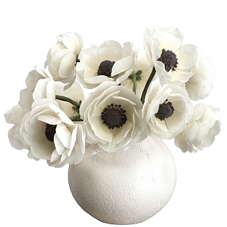 Modern floral flower vase ornaments flowers floral flower arrangement 3d model