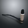 Professional Wired Handheld Microphone With Black Silver Design For Audio Recording Equipment