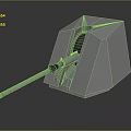 Modern Military Weapon 3D Model Featuring Gray Base And Long Barrel Structure 3d model
