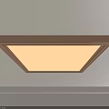 Modern Square LED Ceiling Light with Brown Frame and Bright Illumination 3d model