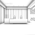Modern Front Desk 3d model