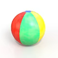 Vibrant Multicolored Play Ball With Red Green Yellow And Blue Sections