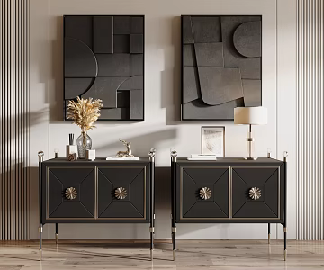 Modern bedside table 3d model