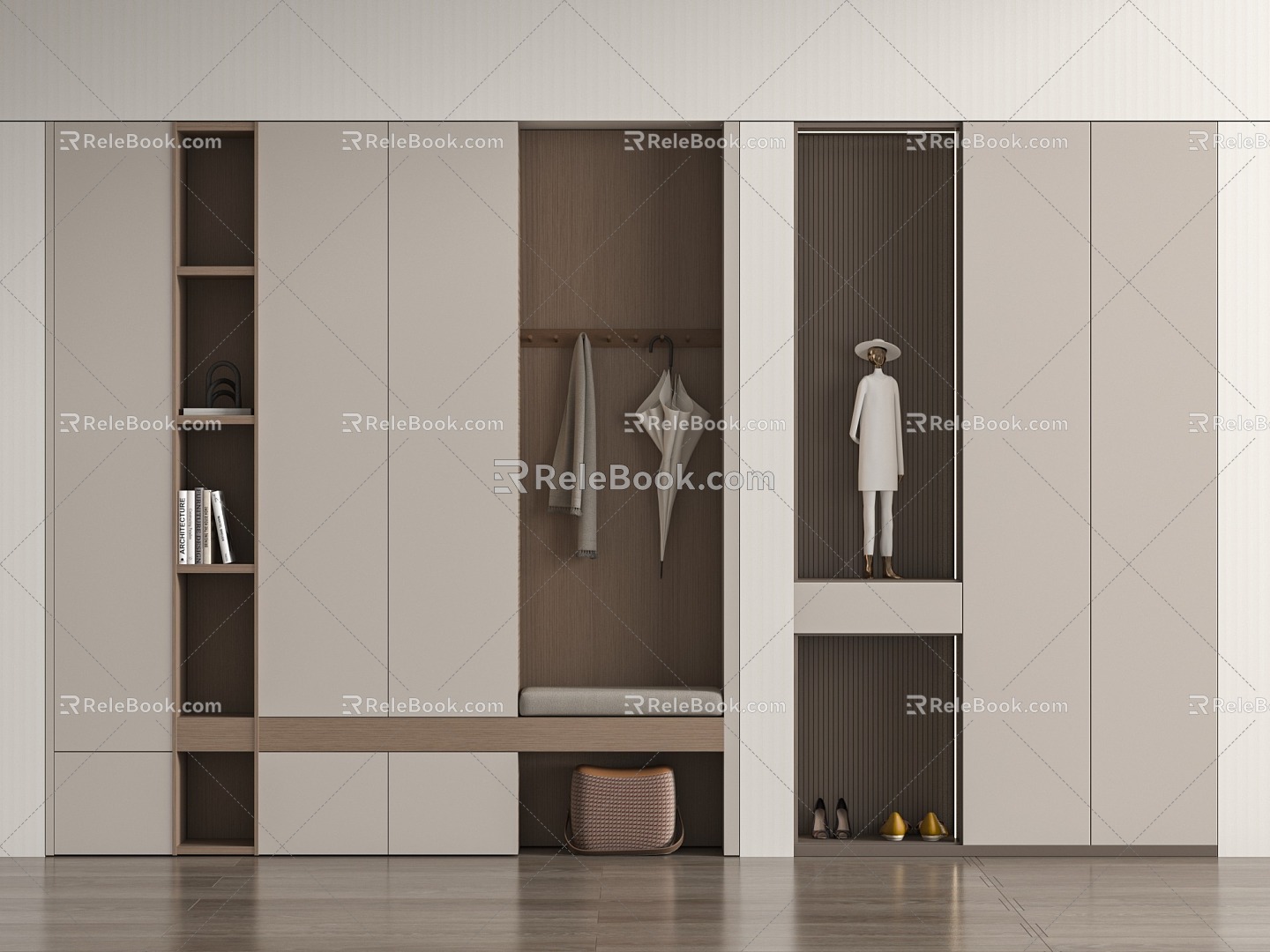 Entrance Shoe Cabinet 3d model