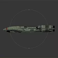 Sci Fi Cosmic Spaceship 3D Model With Aerodynamic Design And Advanced Space Modules