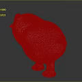 Cute White Chicken 3D Model With Red Cheeks And Yellow Beak