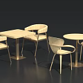 Modern Furniture Collection With Rectangular And Round Tables And Ergonomic Chairs