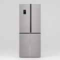 Silver Stainless Steel Double Door Refrigerator Freezer With Smart Digital Display For Modern Kitchen