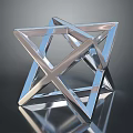 Modern Metallic Geometric Wall Decor Star Shaped 3D Sculptural Design With Reflective Surface