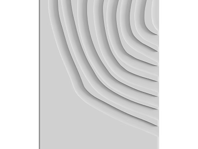 Modern Photo Frame With Wavy Layered Design In Gray Contemporary Style 3d model