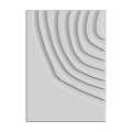 Modern Photo Frame With Wavy Layered Design In Gray Contemporary Style